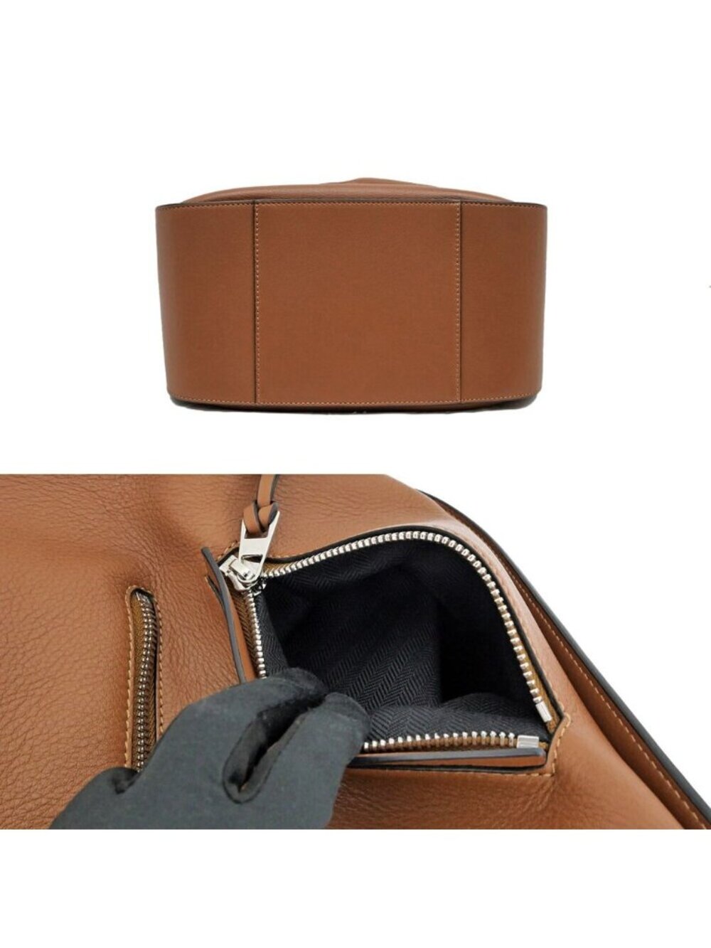 Loewe Hammock Small Bag Tan Brown Silver Anagram Calf Leather Bag - Picture 4 of 10